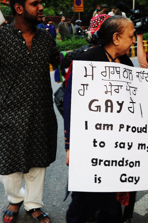 Parents supporting gay Indian child