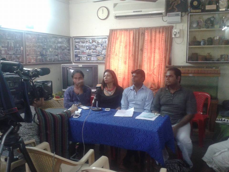 Activists addressing a press conference in Chennai announcing the formation of Christians Against Homophobia group