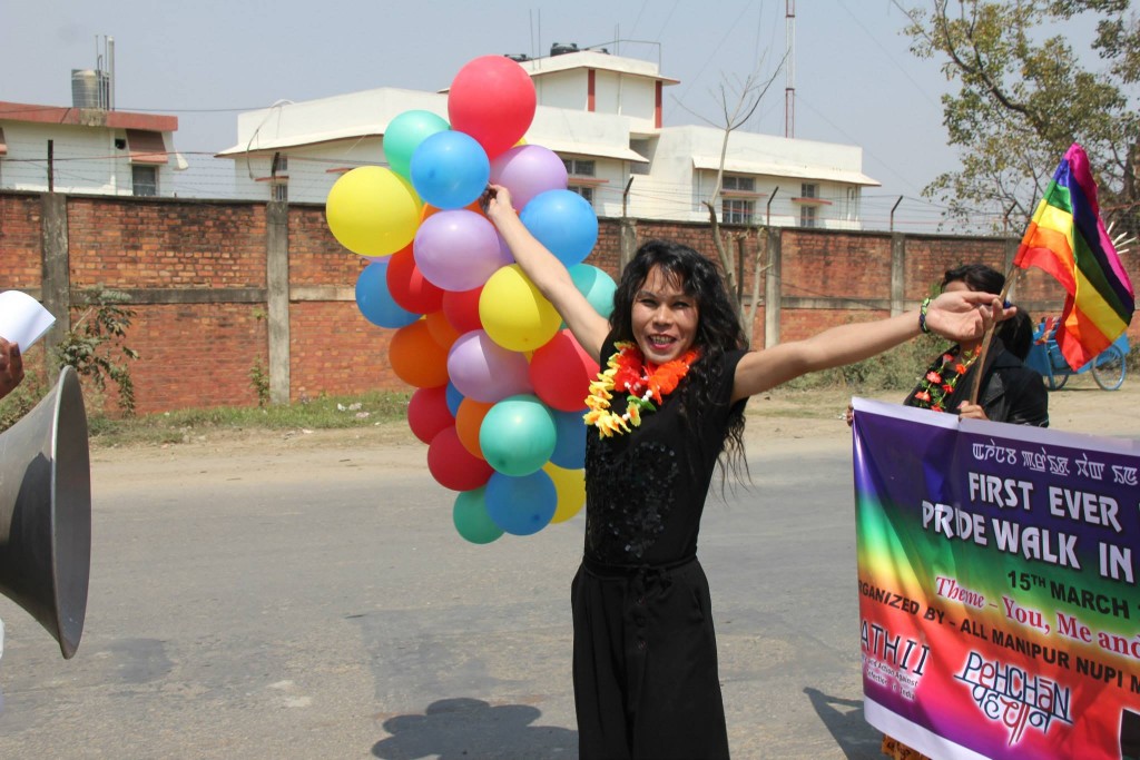 A Participant at Imphal's first pride march (Photo by: Kaushik Gupta)