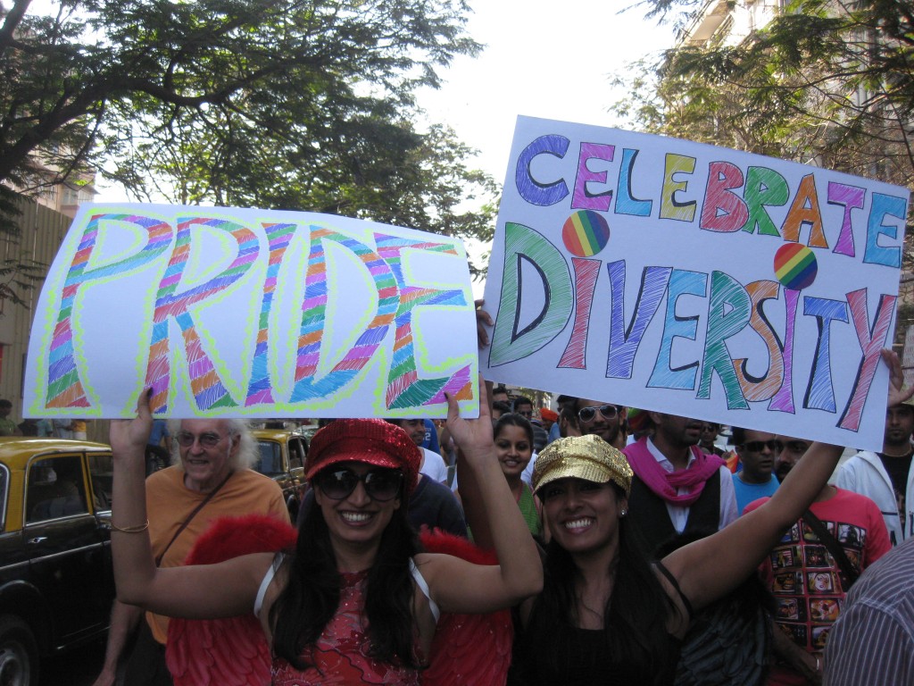 Participants at Queer Azadi Mumbai, 2012