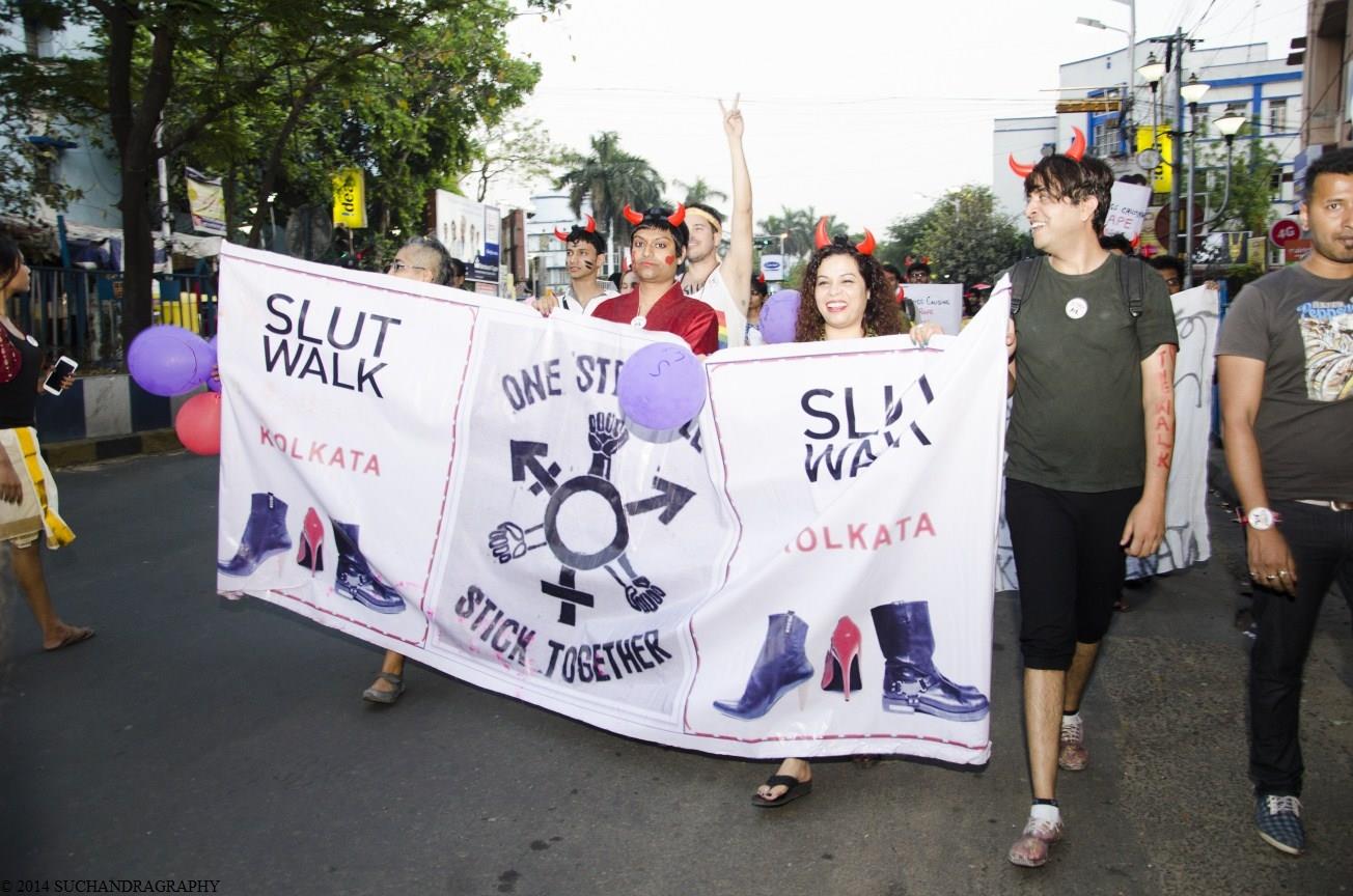 Suzette Jordan at Slut Walk Kolkata (Photo by: Suchandra Das)