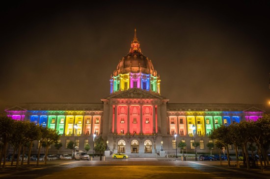 City Hall at Night Pride 2015 copy
