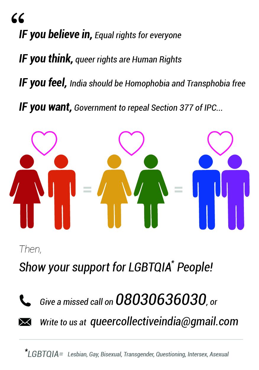 A pamplet for the Missed Call campaign asking people to show their support by giving a missed call