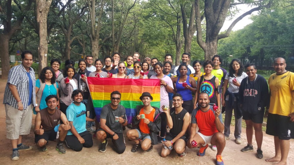 Participants of Bangalore Rainbow Run (Queer Marathon) 2015