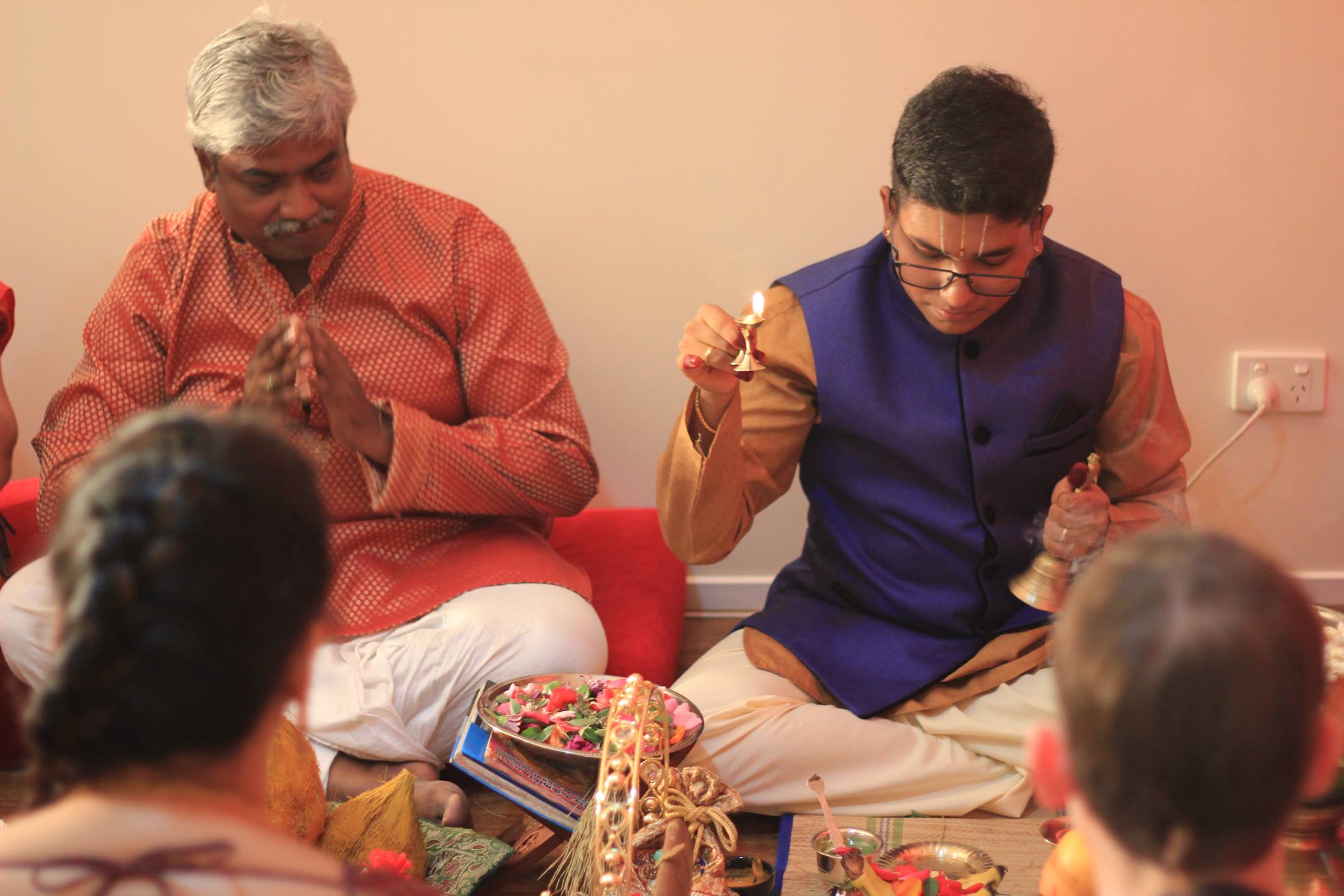 Since no priest agreed to perform the ceremony, Salaphaty (who is a trained priest) himself officiated the Niscayatharta Ceremony with Vishvakshena Aradhana and Varuna Puja