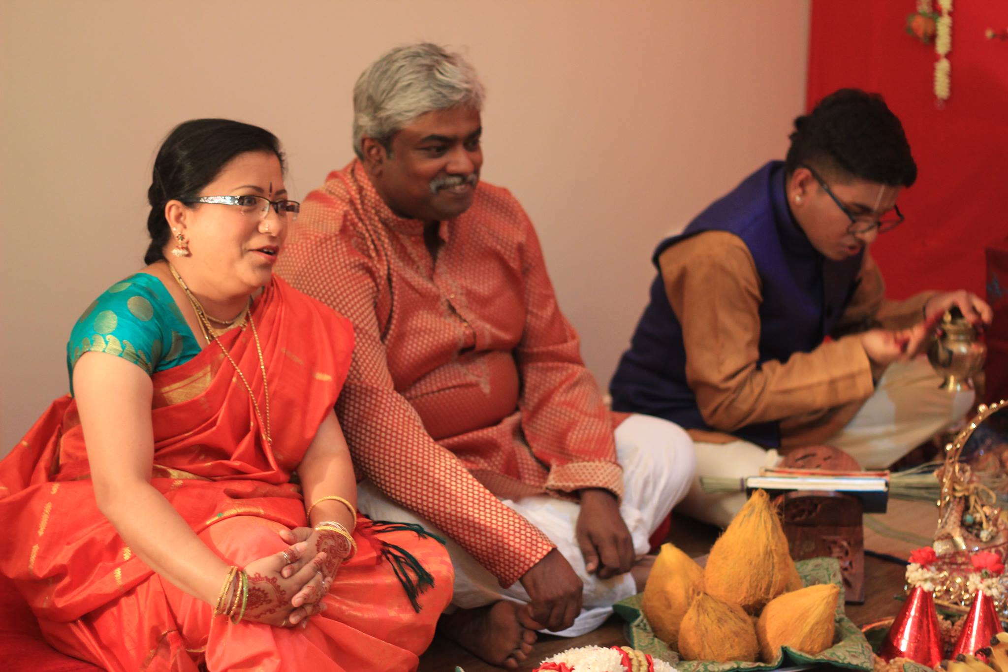Parents of Salaphaty sit for the engagement ceremony of their son