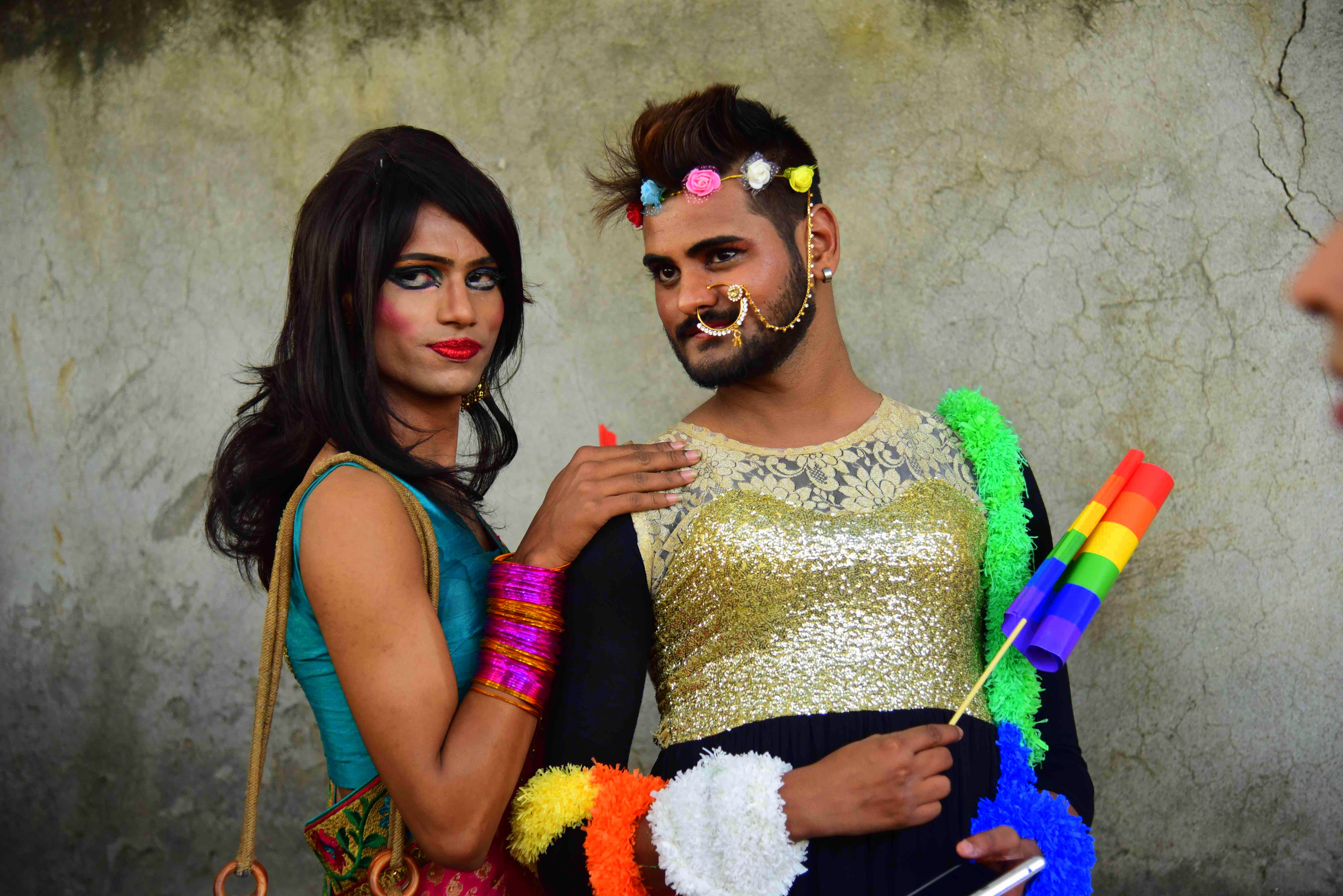 lgbt pride in india. delhi, gay pride march