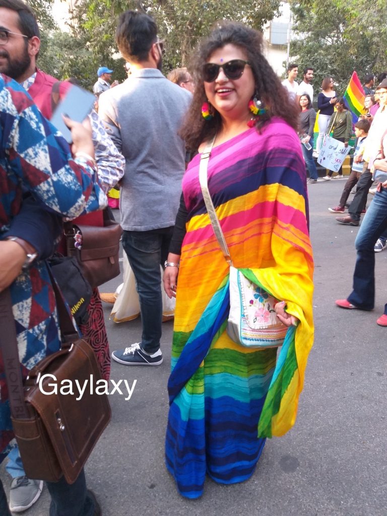 rainbow saree, delhi