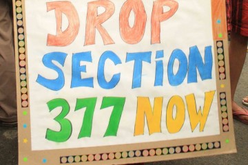 Section 377 protest poster