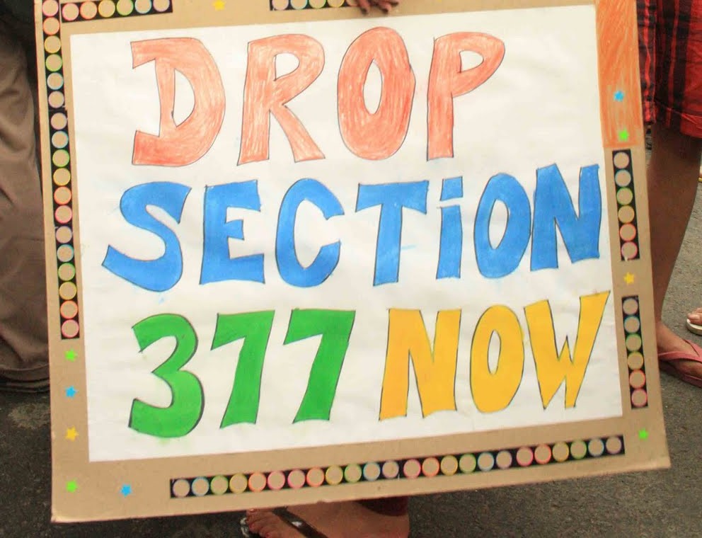 Section 377 protest poster