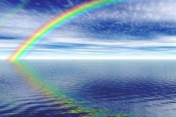 rainbow over ocean