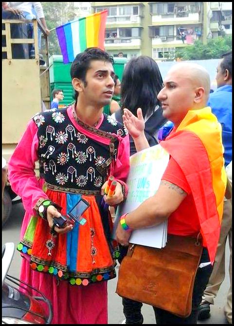 With Swagat (right) at Gujarat Pride