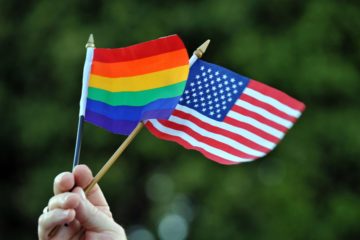 rainbow, flag, US