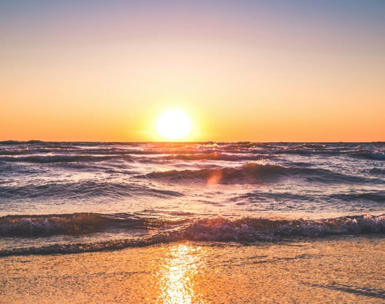 sunset at ocean